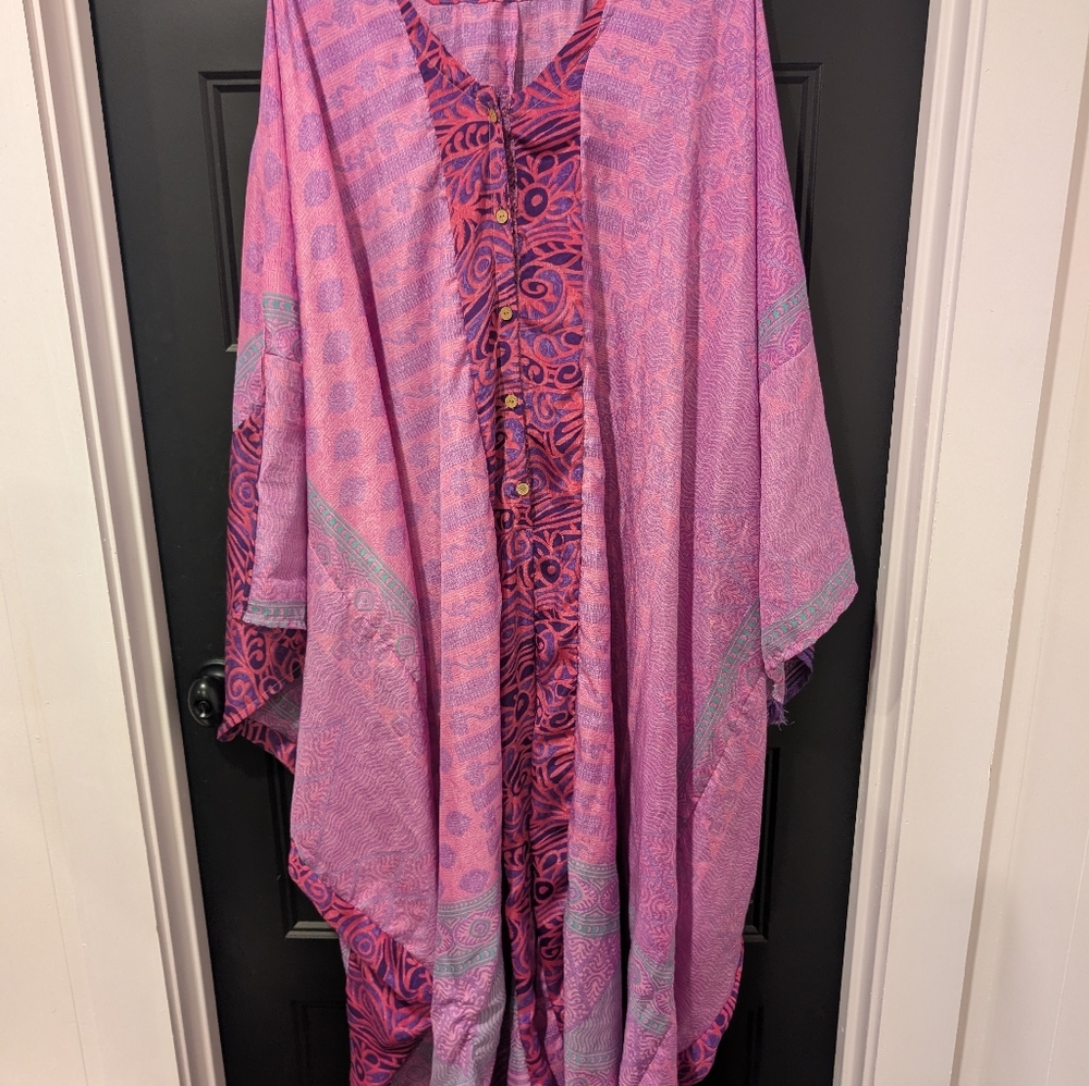 Kantha Bae Bowie Muu Jumpsuit- Pink And Purple: Rare - Picture 3 of 5